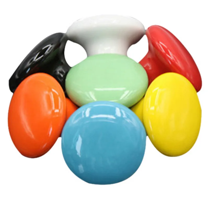 

6Pcs/set Ceramic Handles Pull Drawer Knobs Colorful Cabinet Pulls Handles for Furniture Hardware Unique Kitchen Bedroom Decor
