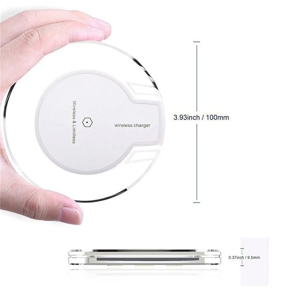 Кристалл K9 телефон Беспроводное зарядное устройство адаптер QI USB Быстрая зарядка для Iphone 6/7/8/X разъем samsung Xiaomi HUAWEI