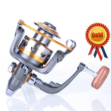 Golden Seller!! Brass Carp Spinning Fishing Reel Salt Water Wheel Trolling Coils Line Roller Carretilha Pesca 11BB