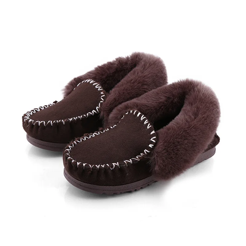 

Women's snow boots sheep fur and wool and soft pea shoes