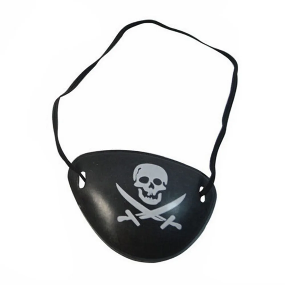 

Adult Funny Gag Toys Pirate Eye Patch Holloween Masquerade Plastic Skull Crossbone Halloween Birthday Party Costume Kids Toy