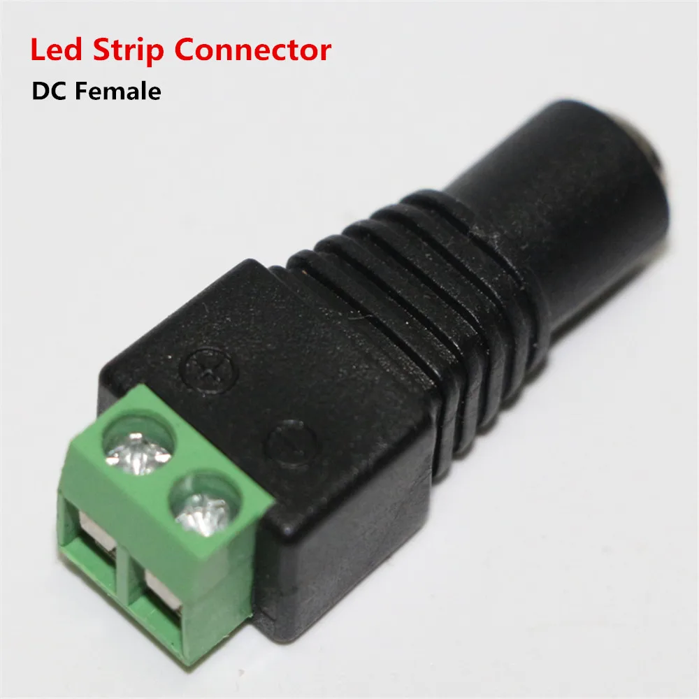 

2015 New 2.1 x 5.5mm DC Power Female Plug Jack Adapter Connector Plug for CCTV LED Strip Light Wholesale 5PCS/LOT