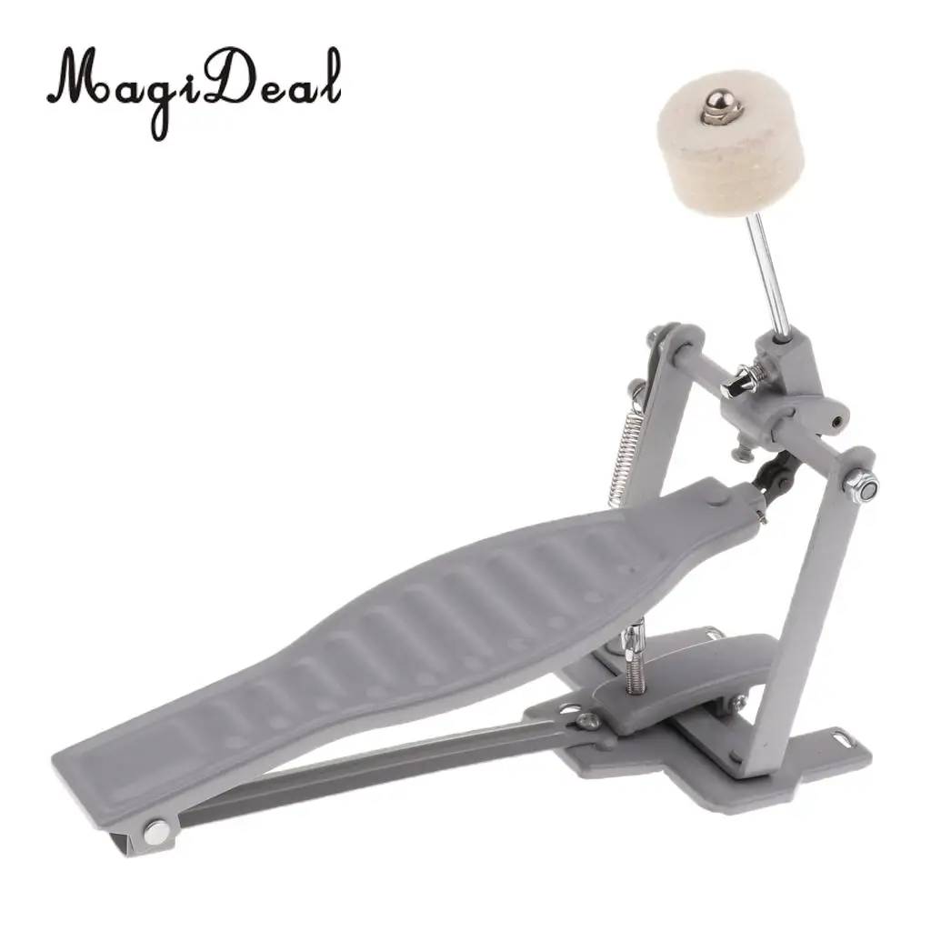 Aluminium Alloy Single Spring Bass Drum Pedal Adjustable Stroke with Drum Wool Beater For Percussion Replacement Accessories