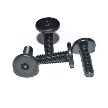 

10Pcs M6 Thin Allen inner hexagon diameter 10mm-15mm Screws thickness 1.5mm-2.5mm Big Flat head hex black Harden 8mm-20mm L