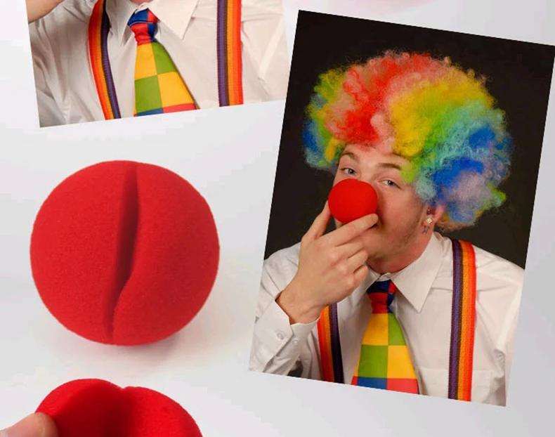 5 см Очаровательная Красная круглая губка клоунский нос для вечерние ...