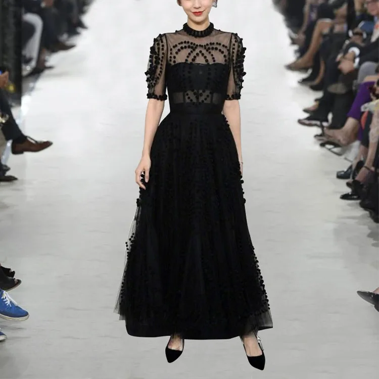 CWBshowGG звезда с тем же абзацем черное Сетчатое вечернее платье с короткими рукавами высокое качество Брендовое дизайнерское платье vestidos женское
