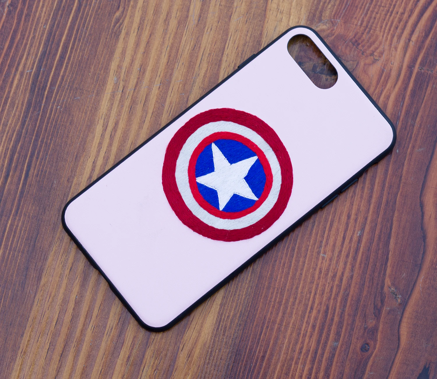 

Five Star Embroidery Case for IPhone 6 Plus 7 Plus 8 Plus Shockproof Bumper Phone Case for IPhone Luxury Back Cover