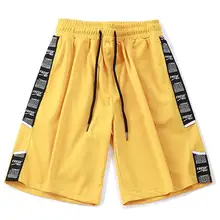 Летние Новые повседневные х/б мужские шорты хип-хоп длиной до колена высококачественные шорты 4 цвета короткие тренировочные штаны Fs510