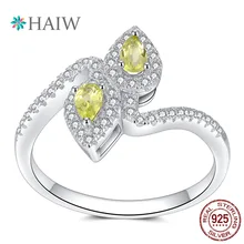 

5*3mm 0.40ct Pear Shape peridot 925 sterling silver rings natural gemstone mystic woman wedding engagement charm hand jewelry