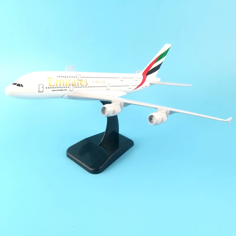 Модель самолета A380 из металлического сплава 20 см модели авиасамолетов в ОАЭ