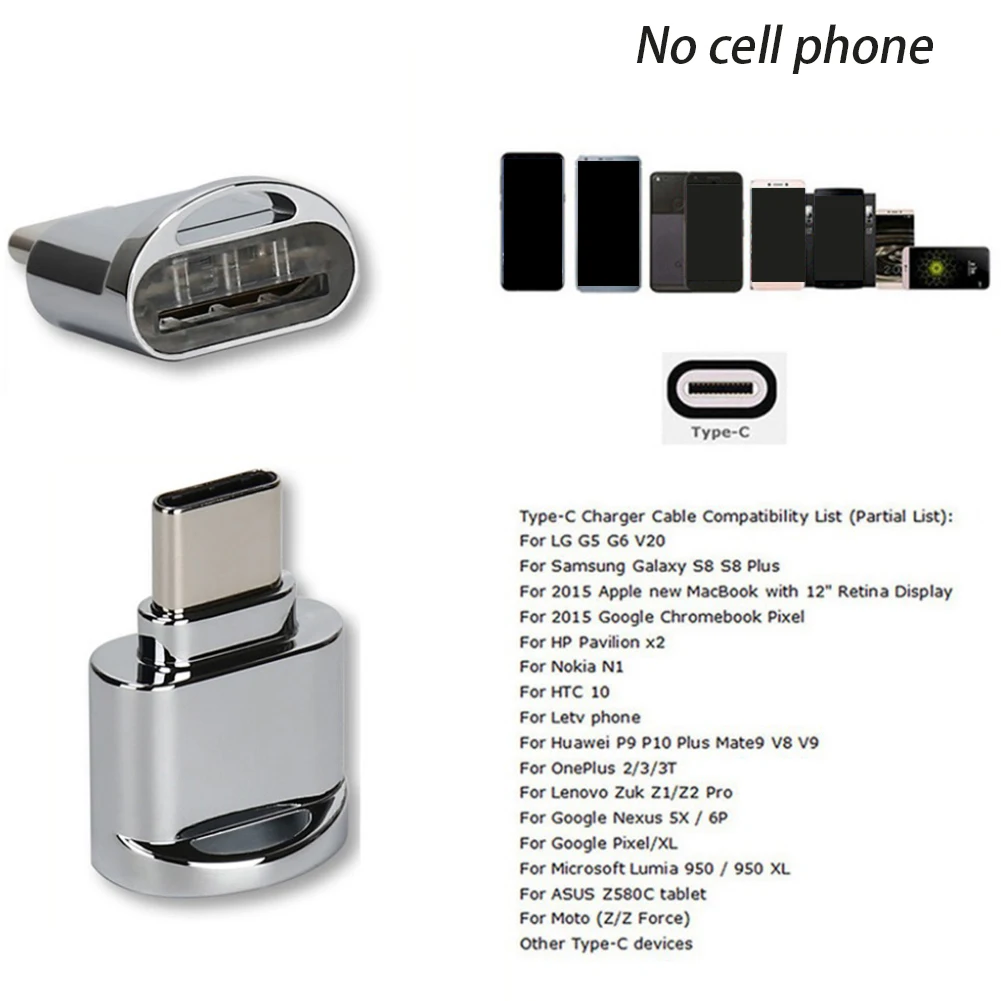 Кард ридер Mini USB 3 1 планшет OTG адаптер конвертер смартфона ноутбук