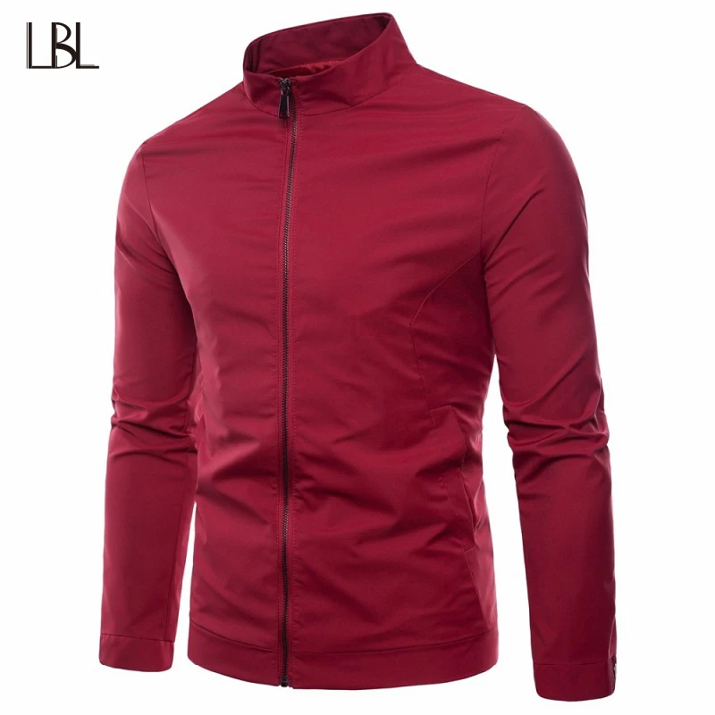 

LBL Slim Fit Mens Jacket Outwear Long Sleeve Jackets Men Autumn Spring New Fashion Casual Zipper Coat Male Jaqueta Masculina 2XL