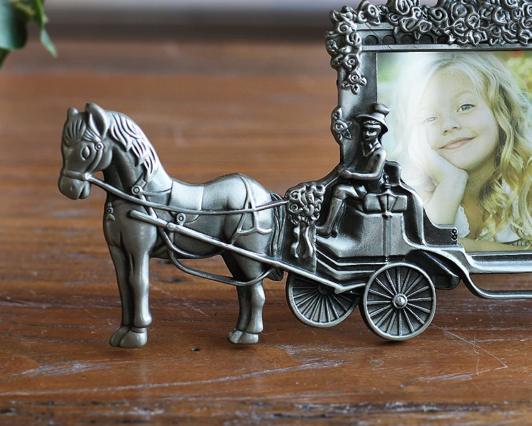 5 дюймовые мини фоторамки винтажные Белая лошадь карета фоторамка|photoframe| |