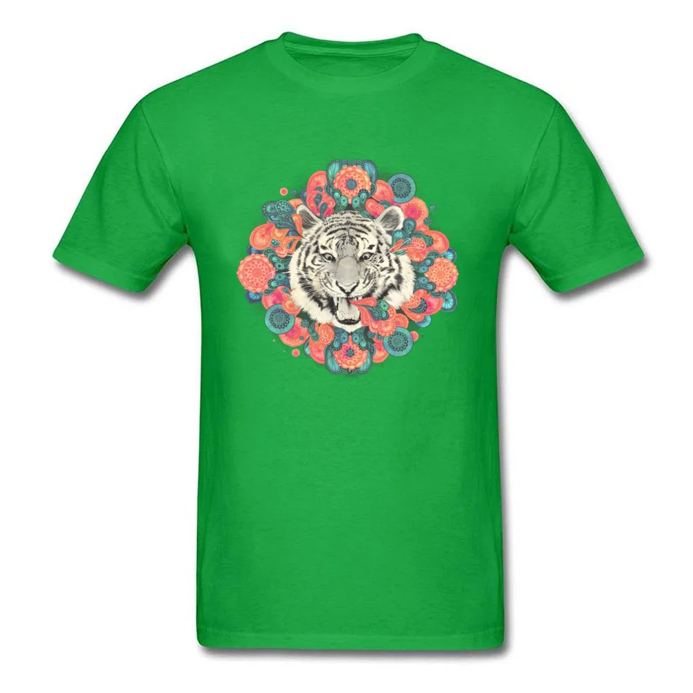 Tops T Shirt bengal mandala Summer Newest Casual Short Sleeve All Cotton Round Collar Boy T-Shirt Casual Tee Shirts bengal mandala green