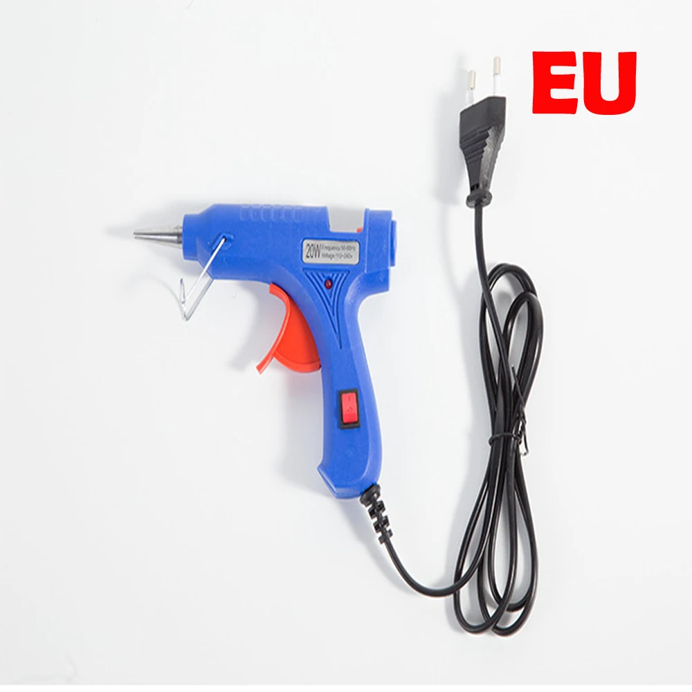 hot Glue gun with 30pc 7mm*185mm Glue Stick Mini hot melt glue gun Thermo Electric Heat Temperature Tool pistolet a colle