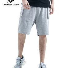 Пионерский лагерь вышивка 9527 одноцветное Для мужчин шорты лето Для мужчин s Пляжные шорты с двумя карманами хлопковые повседневные мужские шорты ADK901111