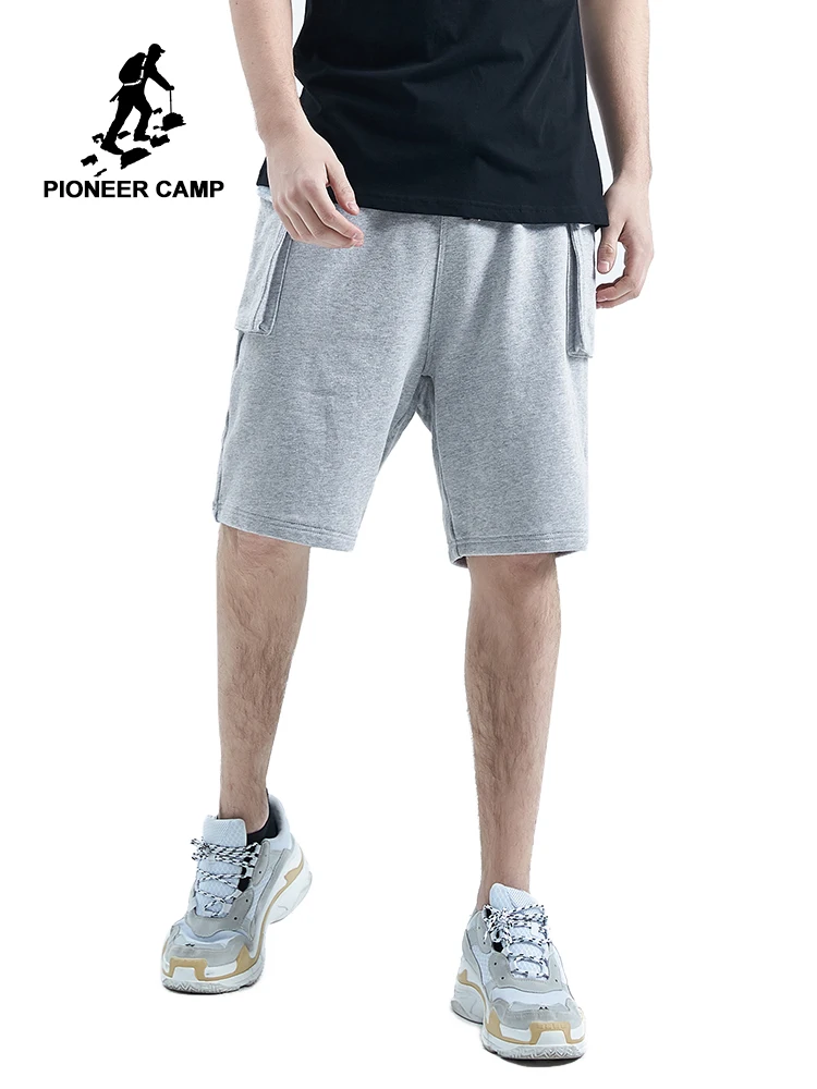 Мужские летние шорты Pioneer Camp однотонные хлопковые с двумя карманами для пляжа