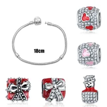 Encantos de plata de ley, Pulsera original, joyería de Día de San Valentín, mary poppins bijoux riverdale harajuku, joyería de cuentas