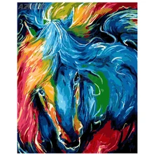 Paint by Numbers Digital Oil Painting On Canvas Handwork Unique Gift Colorful Horse