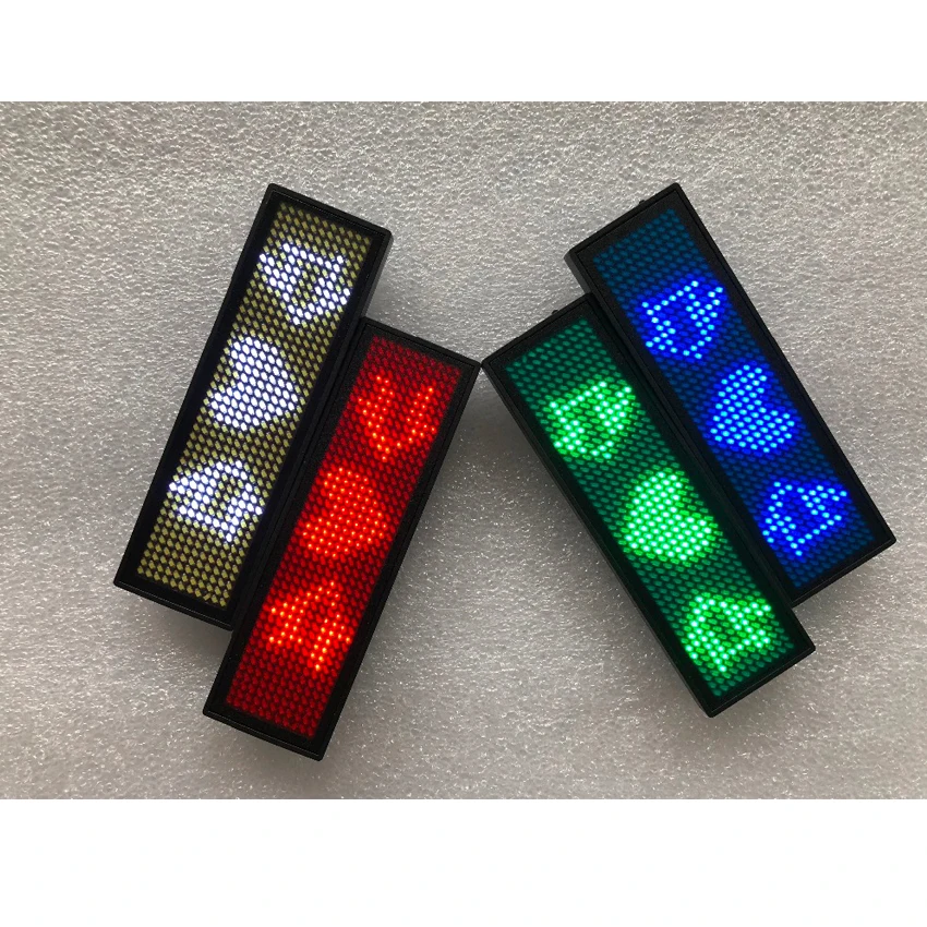 USB Rechargeable Electronical Smart Programmable Name LED Badge ,support  multi-languauge,Control Range 44 x 11 pixels.. - AliExpress