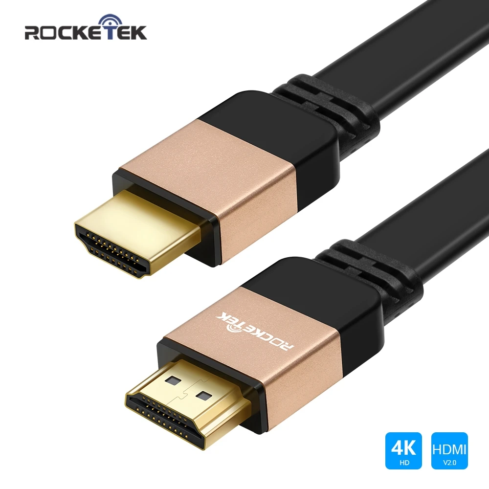 Rocketek HDMI кабель HDMI к HDMI кабель HDMI 2,0 4k 3D 60FPS кабель для HD tv lcd ноутбука PS3 проектор компьютерный кабель 0,5 м 1 м 1,5 м