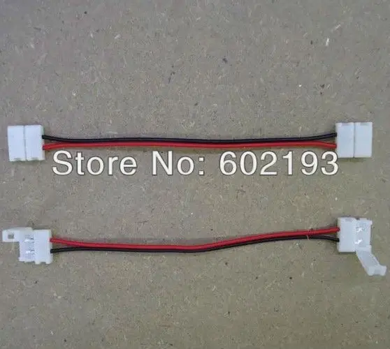 

LED Strip conector with 10cm long wire,8mm for 3528 SMD led single color strip;no need soldering