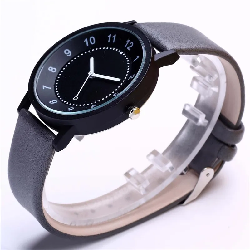 New Listing Geneva Men Watch Fashion Male Quartz-Watch Round Dial Leather Skin Strap Quartz Cheap Sport Relojes Masculino M22 (3)