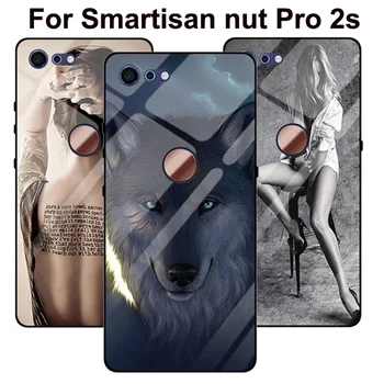 Перейти на Алиэкспресс и купить Для Smartisan nut Pro 2s Чехол wolf lady из закаленного стекла силиконовая рамка жесткая задняя крышка для Smartisan nut Pro2s чехлы