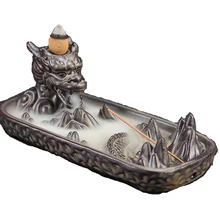 Фиолетовый дракон курильница пейзаж керамическая курильница благовония сиденье печь для ароматерапии A