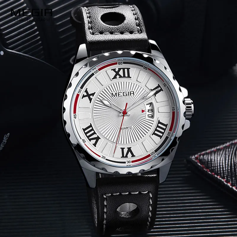 

Men's Retro Roman Numerals Analogue Wrist Watches Leather Strap Simple Quartz Watch Man Relogios Masculino Clock 1019GBK-7
