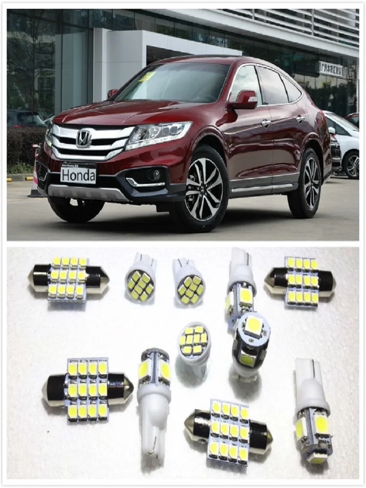 

11 set White LED Lights Interior Package T10 & 31mm Map Dome For Honda Crosstour Civic City Accord CR-V2013-2016