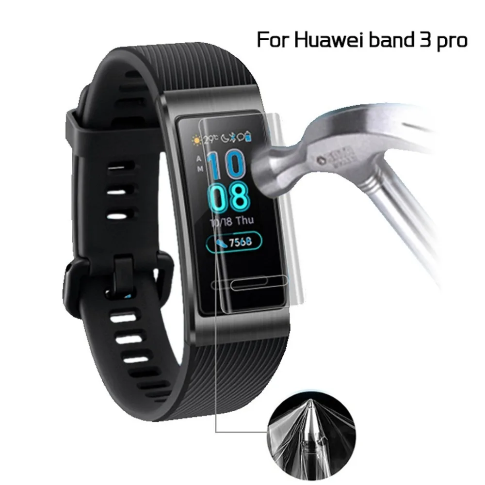 2/5 шт Защитная пленка для huawei Band 3/3 Pro TPU Взрывозащищенная HD Высокая четкость полный экран Смарт-часы защитные аксессуары