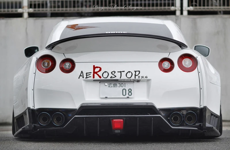

R35 GTR AIMGAIN GT STYLE WIDE AERO TYPE-1 TRUNK WING FRP FIBER GLASS