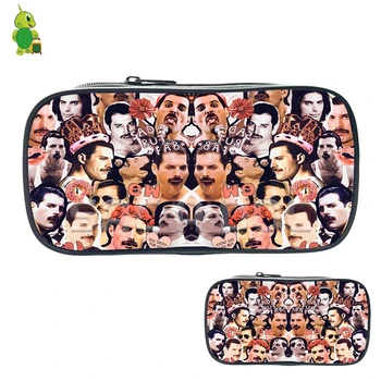 

Freddie Mercury Collage Famous Rock Star Cosmetic Bags Boys Girls Children Pencil Case School Storage Bags Fashion Makeup Bag