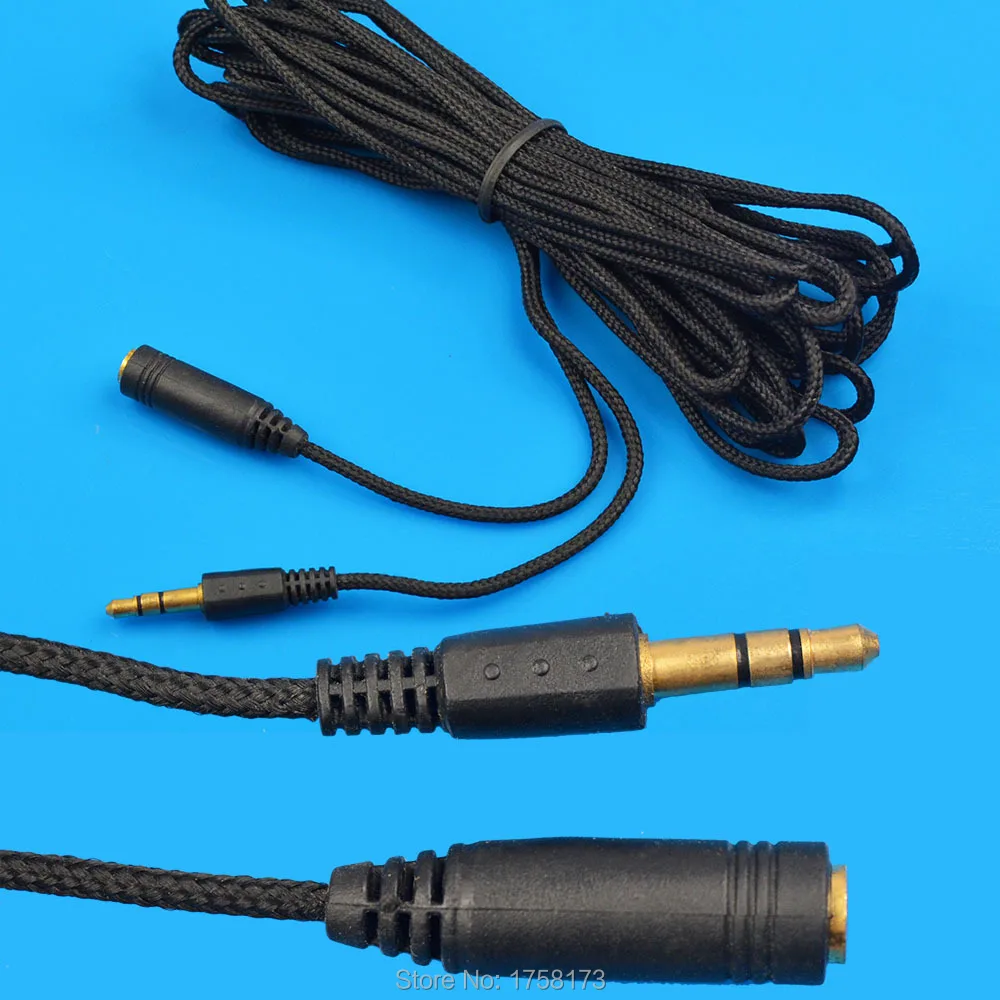 Aux Cable Cord Long 500cm 5 Meters Braided 3.5mm Jack Male to Female M/F Extension Stereo Audio