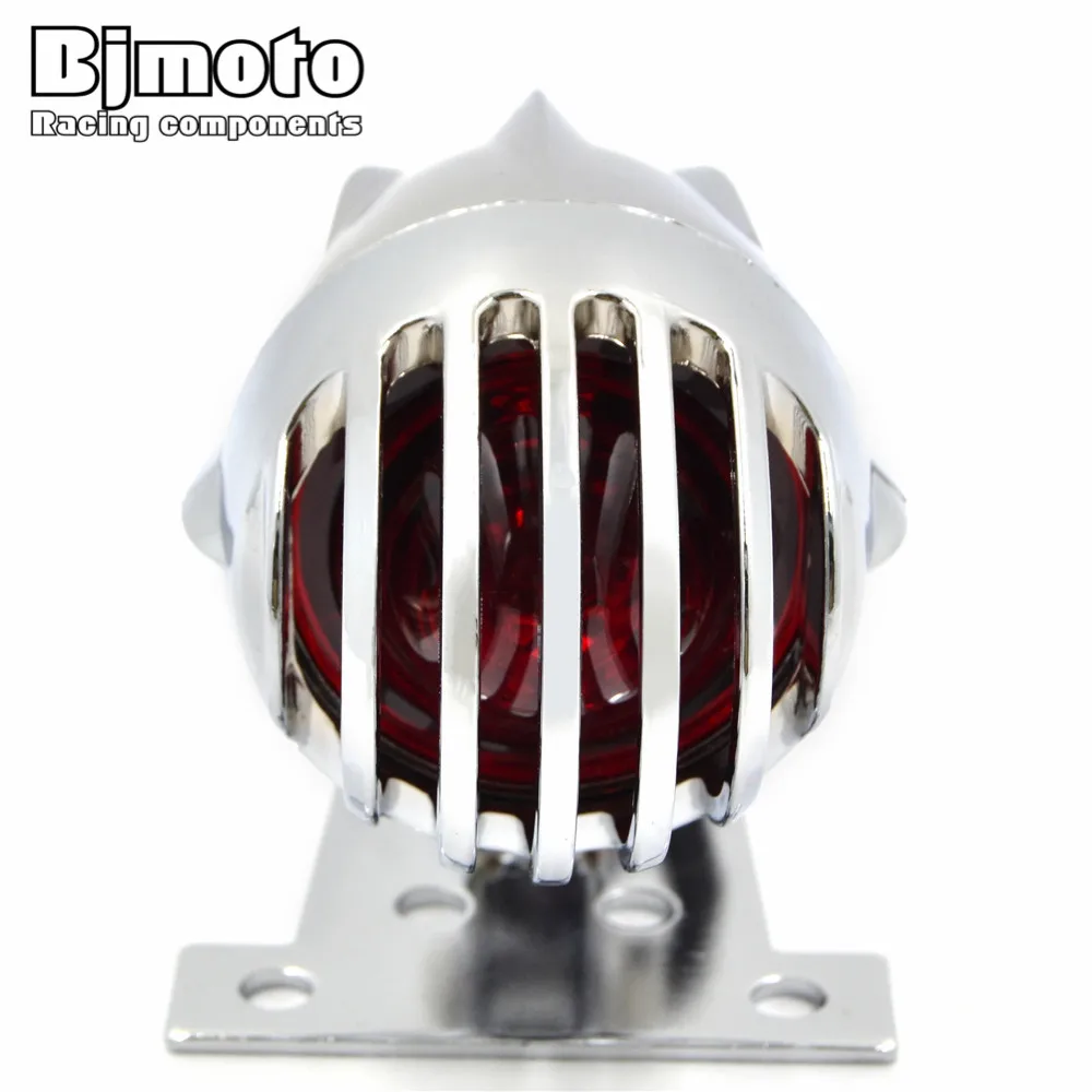 

BJMOTO Motorcycle Rear License Plate Mount Bullet Taillight Motorbikes Tail Brake Light for Harley Bobber Chopper Custom