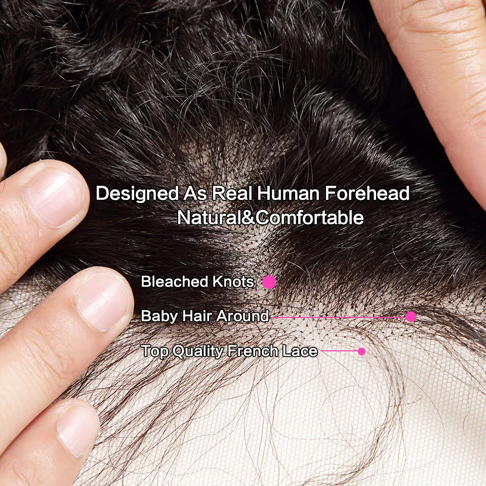 Luvin перуанские кудрявые человеческие волосы 3 пряди с кружевной застежкой средняя часть отбеленные узлы remy волосы