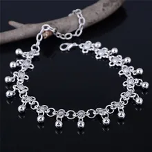 PINKSEESilver цветной винтажный браслет с шармами цветами из цинкового сплава, цепочка, маленькие бусины для женщин и девочек, ручная бижутерия