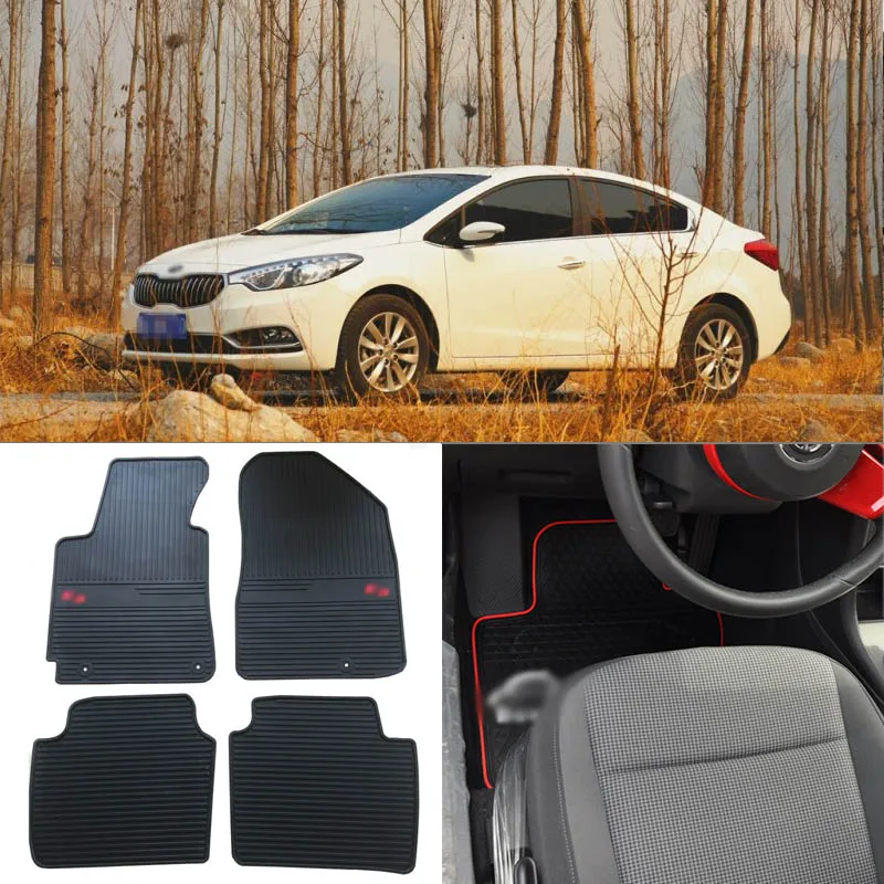 High Quality Full Set All Weather Heavy Duty Black Rubber Floor Mats