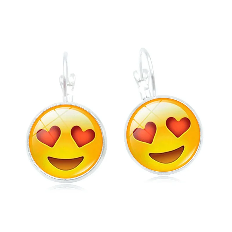 10pcsFashion Creative Expression Pack Emoji Earrings Women Studs Simple