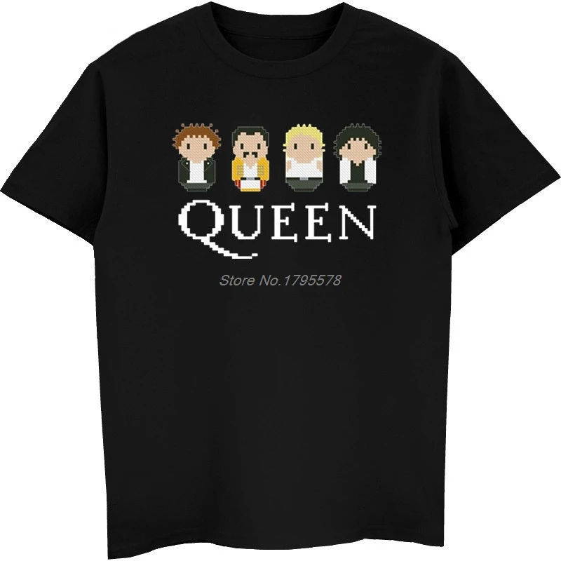 T-shirt Queen Rock Band pour hommes, manches courtes, coton, drôle, dessin  animé, loisirs, grande taille, t-shirts Fitness, Y-Harajuku - AliExpress