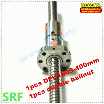 

16mm Dia Ballscrew RM1605 set:1pcs 1605 Rolled ball screw L=400mm C7 +1pcs Double Ball nut without end machined