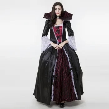 

Vampire Costumes Gothic Vampire Serve Halloween Empress Dark Ghost Bride Stage Dress