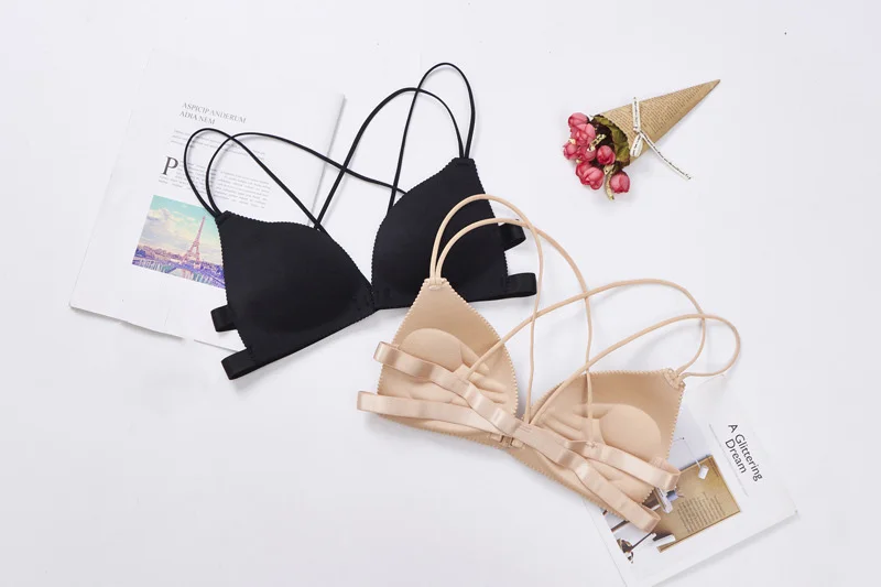 Intimates push up bras for women seamless bralette bra wire free sexy Underwear Women Front Closure seamless brassieres bra5 (2)