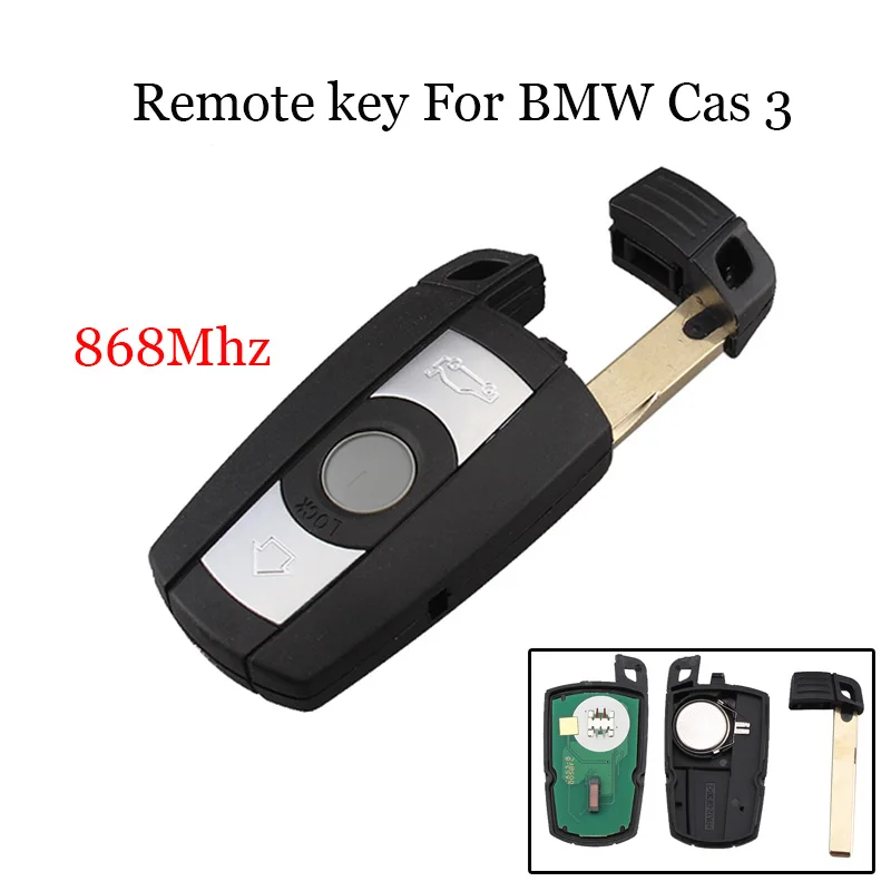 3 кнопки 868 МГц Смарт дистанционные брелки для ключей для BMW Cas3 Системы E60 E61 E70 E71 E72 E81 E82 E87 E88 E90 E91 E92 E93 ключ