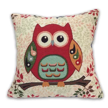 

Decorative Square Owl Cushion Cover,45*45Cm,Funda Cojin,Housse de Coussin,Cushion Funda Cojin