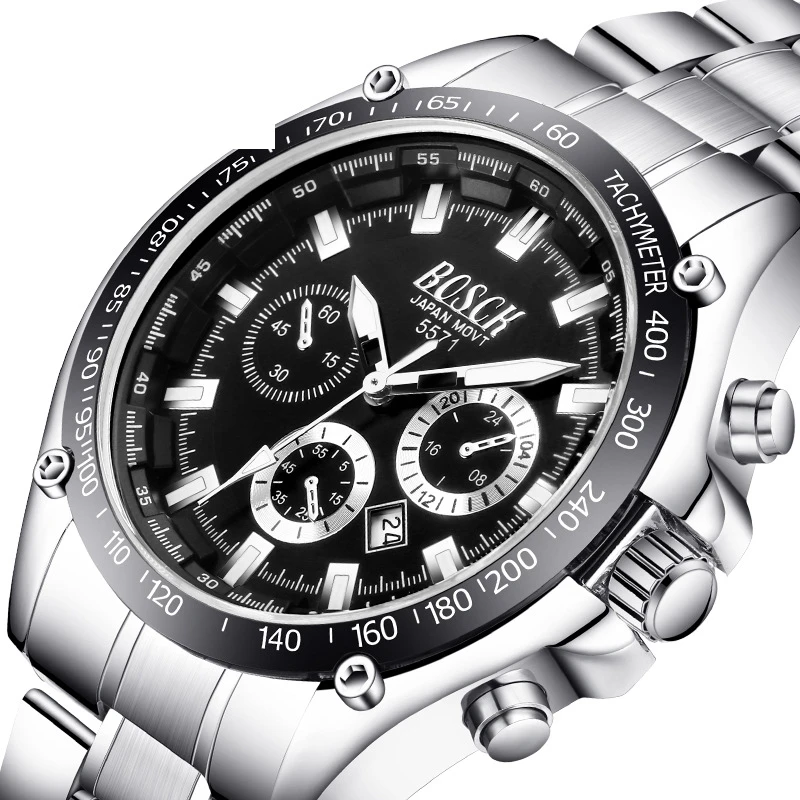 

Sports Fashion Men's Wristwatch Stainless Steel Business Watches Waterproof Mens Watches Top Brand Luxury Date Relogio Masculino
