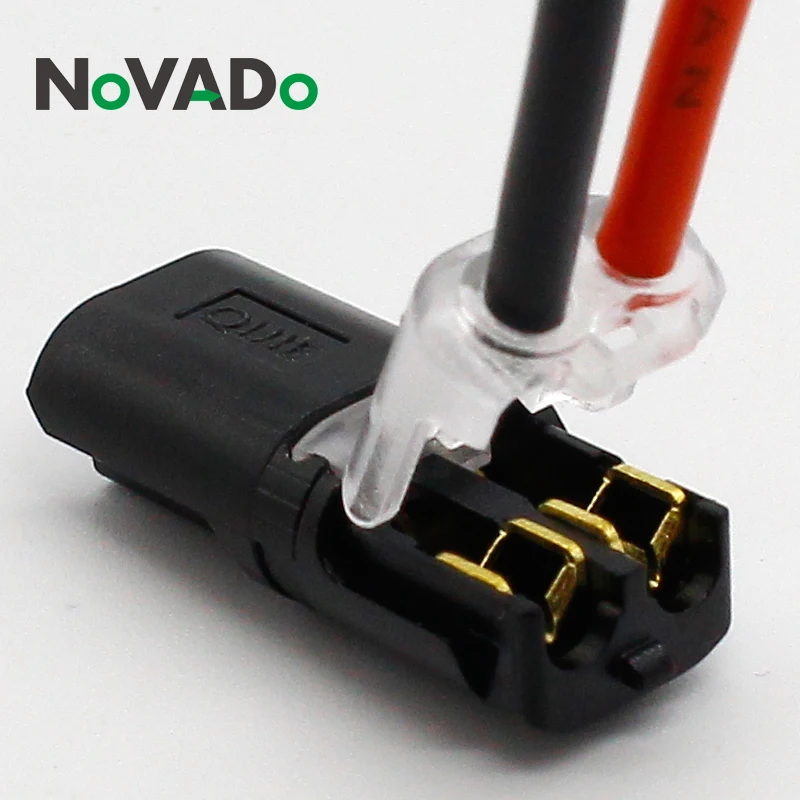 

Novado 10pcs 2p Spring Connector wire with no welding no screws Quick Connector cable clamp Terminal Block Fit for LED strip
