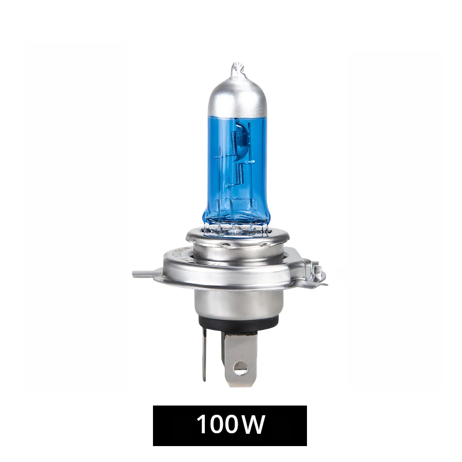 H7 Halogen Lamp h4 yellow xenon 55W 100W 12V car headlight Lamp 2700K 4200K 6500K Light purple Blue Glass Replacement Bulb 1PCS - Испускаемый цвет: blue          100W