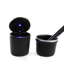 1 шт. портативный автомобильный Грузовик Светодиодный сигаретный дым автомобильная пепельница синий светодиодный светильник бездымный Пепельница держатель для сигарет противоскользящая Резина